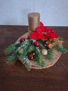 Stroik bożonarodzeniowy ozdoba świąteczna drewno gwiazda betlejemska