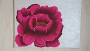 Obraz strukturalny akrylowy kwiat 75x55 handmade