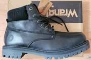 Buty Męskie Wrangler Czarne Trapery Glany Pionierki Trekingi r.45 wkł. 29.5
