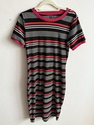 Sukienka CARRY prążek paski różowy S