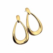 Kolczyki Wiszące Stal Szlachetna Pozłacana Kropla