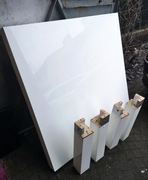 Ława Hubertus stolik kawowy biały połysk 100x100