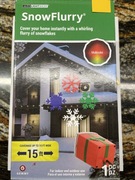 Projektor Swiateczny LED platki sniegu. Na zewnatrz i wewnatrz domu.