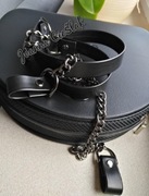 CZARNY eco pasek+CZARNY ŁAŃCUSZEK+zaczepy do moon 