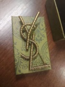 YSL Broszka Saint Laurent złota 7cm
