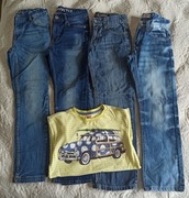 Zestaw spodni chłopięcych 146-152 dżinsy jeansy + koszulka