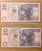 20 zł 1994 AA, ZA - UNC 