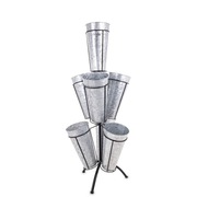 Kwietnik stojak na kwiaty do kwiaciarni na stoisko metalowy z wazonami