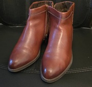 Damskie botki brązowe skórzane rozmiar nr 39