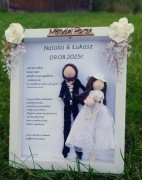 Pamiątka Ślubu , prezent dla młodej pary  ,ramka 
