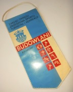 Proporczyk Budowlani Kraków Herb Spartakiada Budowlanych Szkół 1989
