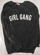 Czarna bluza z nadrukiem "Girl Gang"