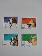 Znaczki Republiki Benin rasy psów zestaw 4 szt. (1995)