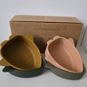 Nowe silikonowe miseczki Liewood 4 pack rakiety