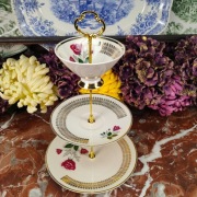 Porcelanowa etażerka 3-poziomowa z filiżanką - Mitterteich Bavaria