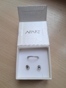 Zestaw srebny Apart kolczyki i pierścionek