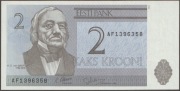 Estonia 2 korony 1992 - AF - Baer - stan bankowy UNC