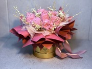 FLOWER BOX M ŚWIECE SOJOWE GRATIS KARTA Z ŻYCZENIAMI DOWOLNY NAPIS