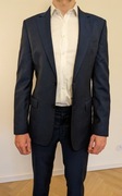 Granatowy garnitur Bytom, wełna