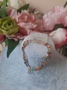 Podwóna koralikowa bransoletka na gumce z misiem