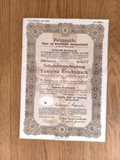 Z43@ 5 % OBLIGACJA SZCZECIN SKOLWIN FABRYKA PAPIERU 1000 MAREK 1940 ROK