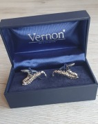 Spinki do mankietów - srebrny saksofon VERNON