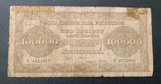 Stary banknot Polska 100 000 Marek polskich 1923 rok 