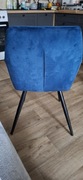 Krzesło New Home welur niebieski 1 szt.