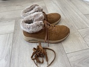 Botki buty zimowe ocieplane trzewiki Uno Skechers brązowe 39