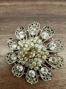 Jablonex broszka vintage retro z kolorowym oczkiem świeta