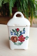 Włocławek Fajansowe Pojemniki Kwiaty PRL 2 sztuki