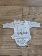 Newbie body dziewczęce długi rękaw białe koronka haft łabędź 56