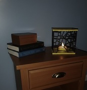 Lampion Ażurowy Geometria – Wydruk 3D – Bezprzewodowa Lampka LED