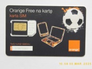 Orange Free na kartę sim wklejony 
