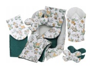 NOWY Zestaw 7w1 Kokon Niemowlęcy + Rożek + Inne Dodatki Minky&Bawełna