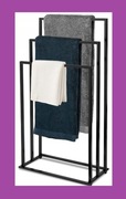 STOJAK CZARNY NA RĘCZNIKI WIESZAK STOJĄCY LOFT