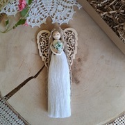 Aniołek Anioł stróż makrama zawieszka 