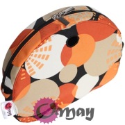 Organizer Obag MOON LIGHT czarny – koła pomarańcz beż 2 kieszenie | OMAY