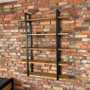 Duża półka wisząca dębowa loft industrialny