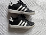 Czarne buty Adidas damskie 37 1/3 38 sznurowane trampki black sneakersy