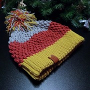 Czapka dziecięca z pomponem M alpaka RÓŻNE KOLORY