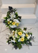 Zestaw nagrobny stroik + bukiet kompozycja na grób