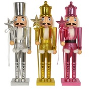 Figurka Świąteczna Dziadek do Orzechów – Złoty/Srebrny/Różowy – Nowy