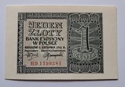 1 zł 1941 rok Ser. BD
