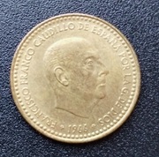 MONETA Una Peseta Hiszpania 1966