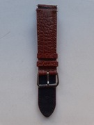 Skórzany brązowy pasek do zegarka 22 mm