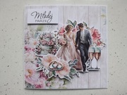 Kartka okolicznościowa na ślub wesele para młoda rękodzieło 