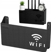 UCHWYT ŚCIENNY PÓŁKA ŚCIENNA OSŁONA NA ROUTER ORGANIZER WIFI SWITCH CZARNA