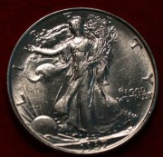 50 centów - SREBRO - Half Dollar 1937 Walking Liberty -mennicza