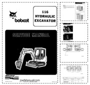 Bobcat 116 Service Manual Instrukcja serwisowa naprawcza koparki
